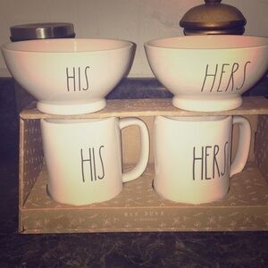 New Rae Dunn His and Hers Bowls & mugs